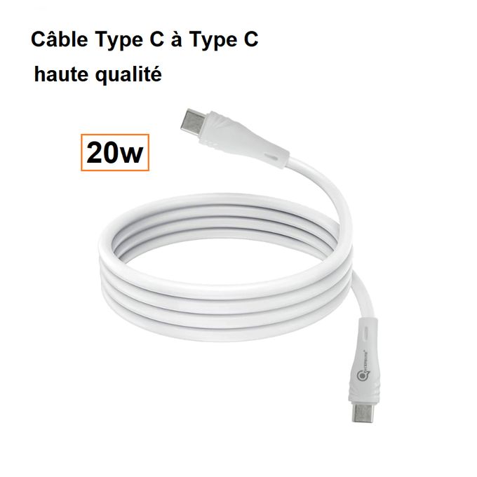 Câble Asy 39 Type C To Type C 20w