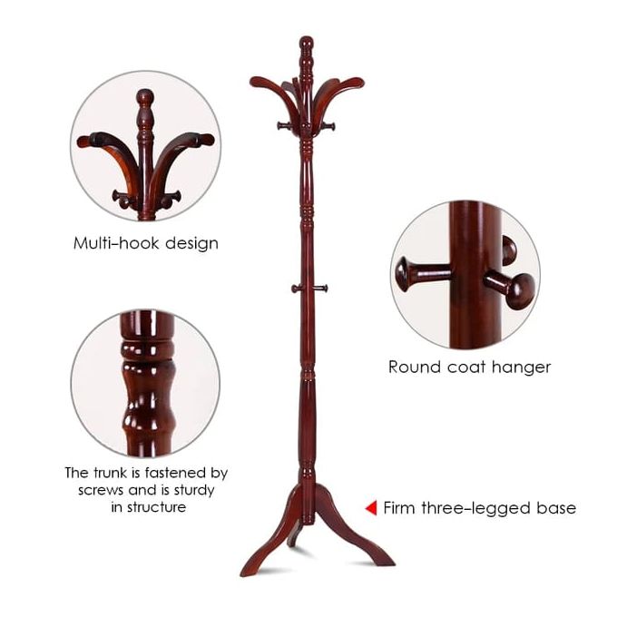 Rangement Raffiné Porte Manteau En Bois Massif thumbnail 3