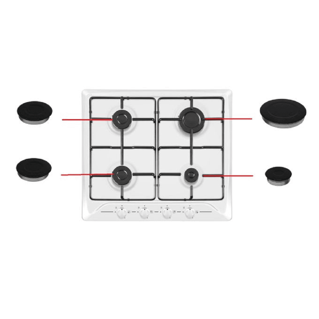 4pcs Cache-brûleur universel pour plaque de cuisson à gaz et couronne de flamme thumbnail 1