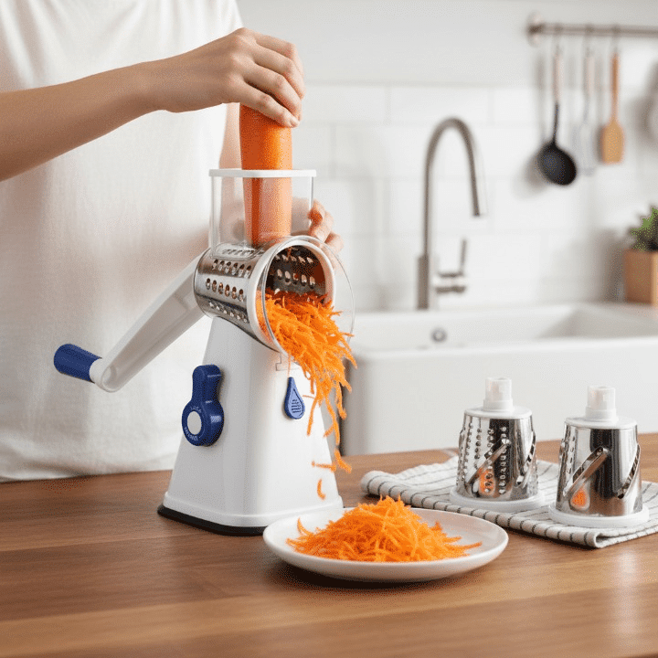 Râpe Rap’tout Trancheuse à fruits et légumes multifonctions avec lames Lamacom