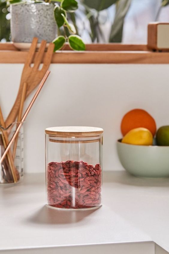 Conservation chic Pots en verre avec couvercles pour sucreries exquises