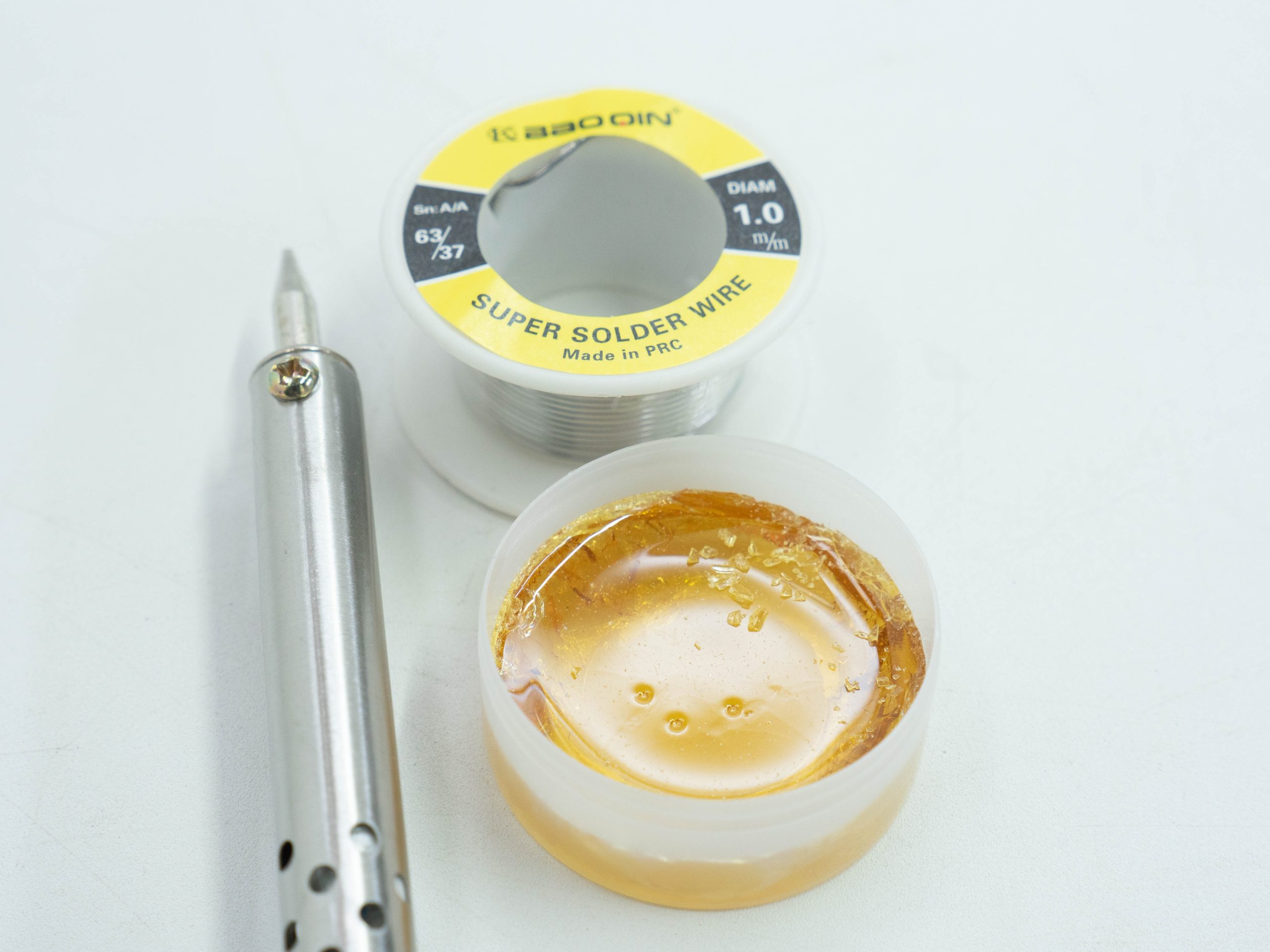 fer a souder avec Flux en pâte à souder colophane + Fil Fer Souder Plomb Etain