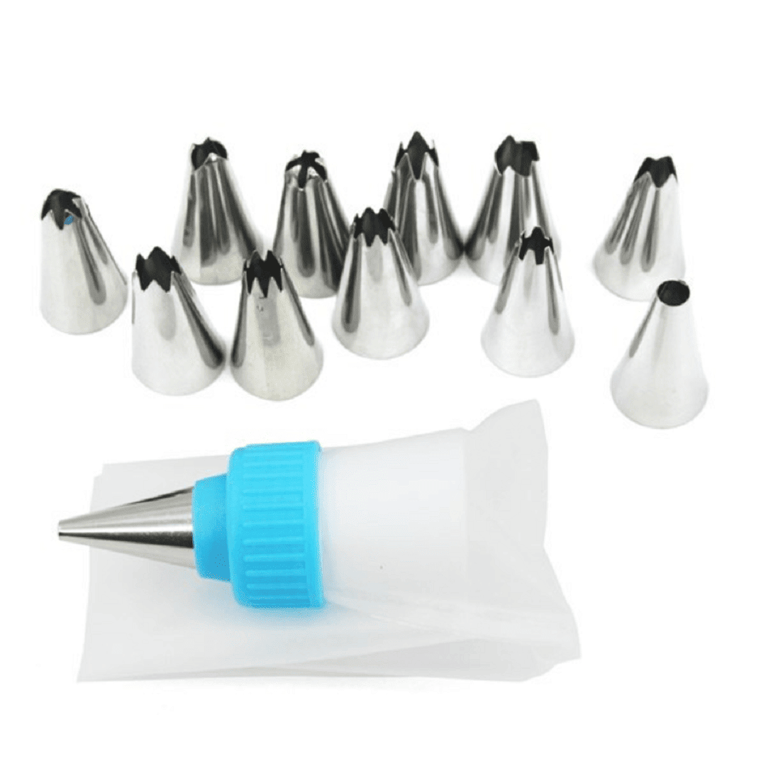 Kit De 12 Douilles De Décoration Pour Gâteau Avec Pochette thumbnail 1