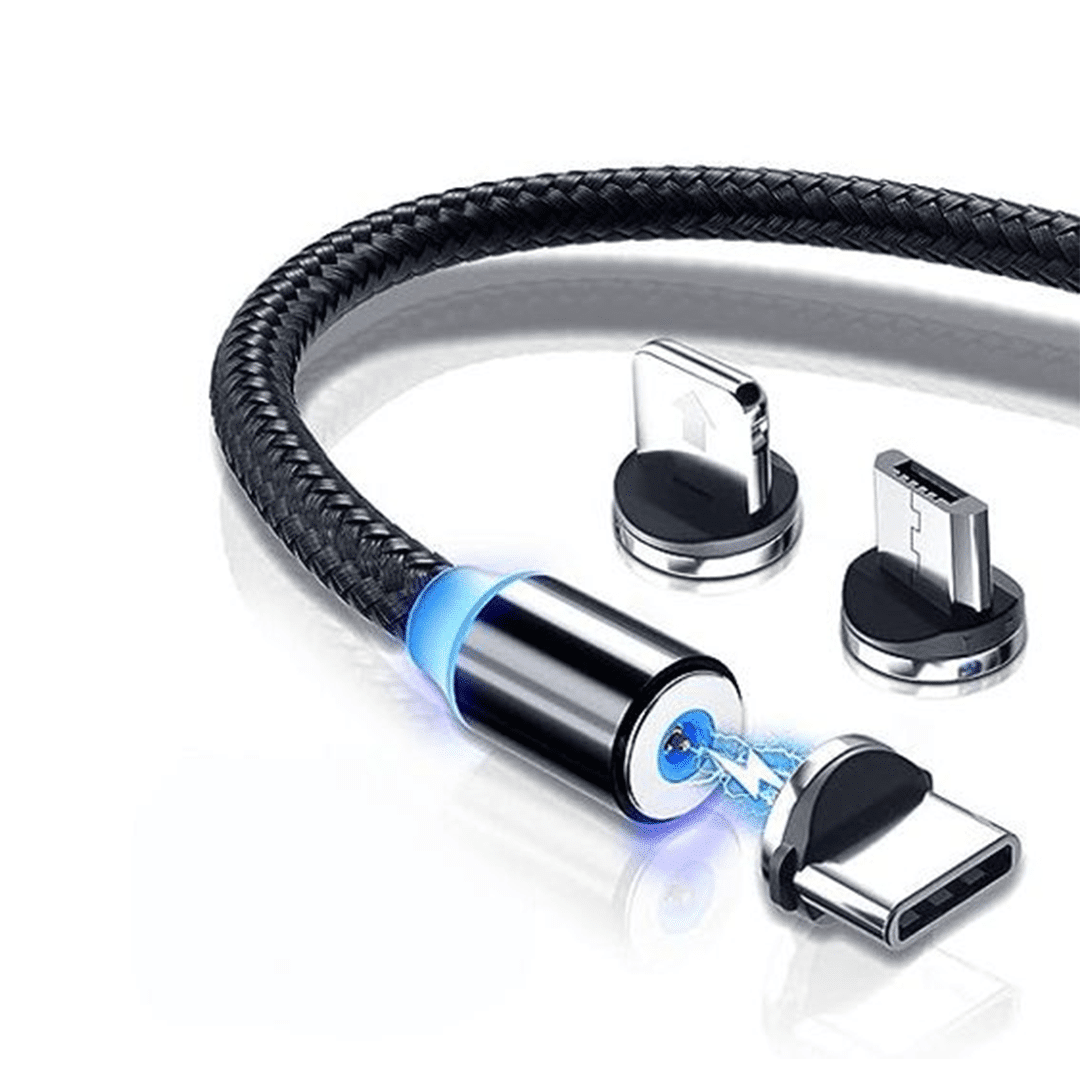 Câble magnétique Micro USB Argenté, Câble Type C pour iPhone et Android thumbnail 4