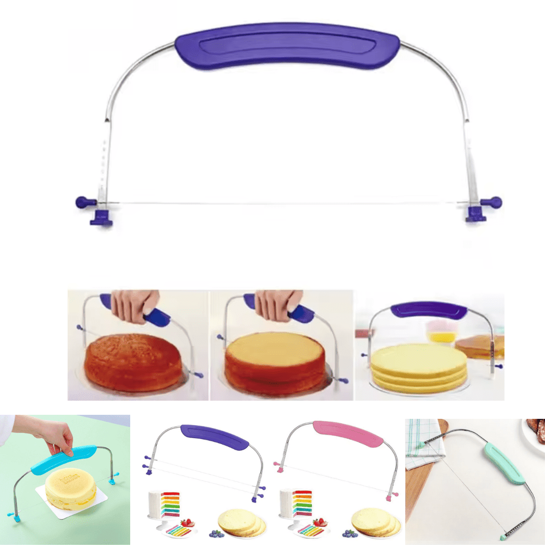Trancheur de gâteaux en acier inoxydable – Découpe précise et élégante (colleur aléatoire)