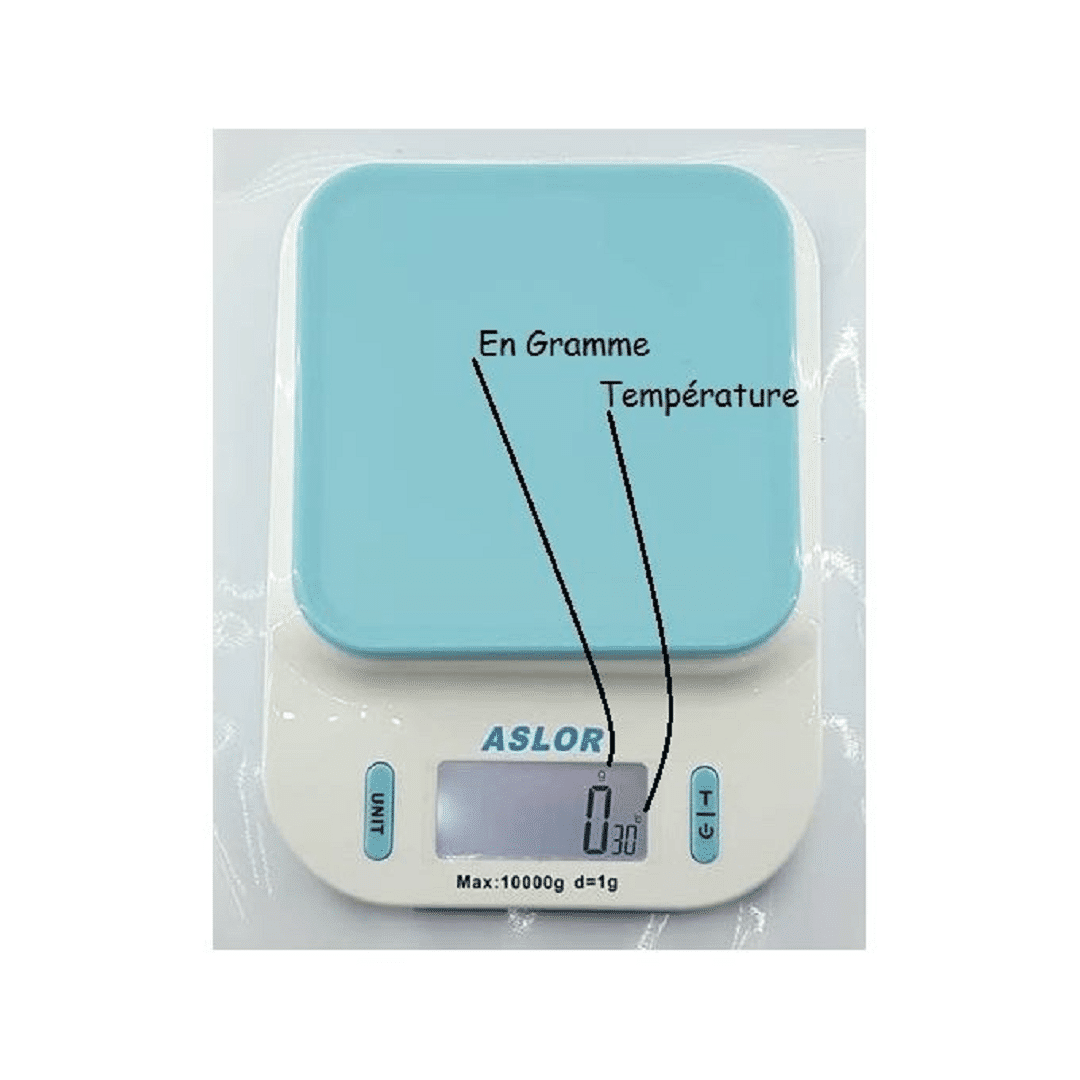 Balance De Cuisine Électronique 10kg Digitale Avec L’affichage De La Température - Couleur Aléatoire thumbnail 3