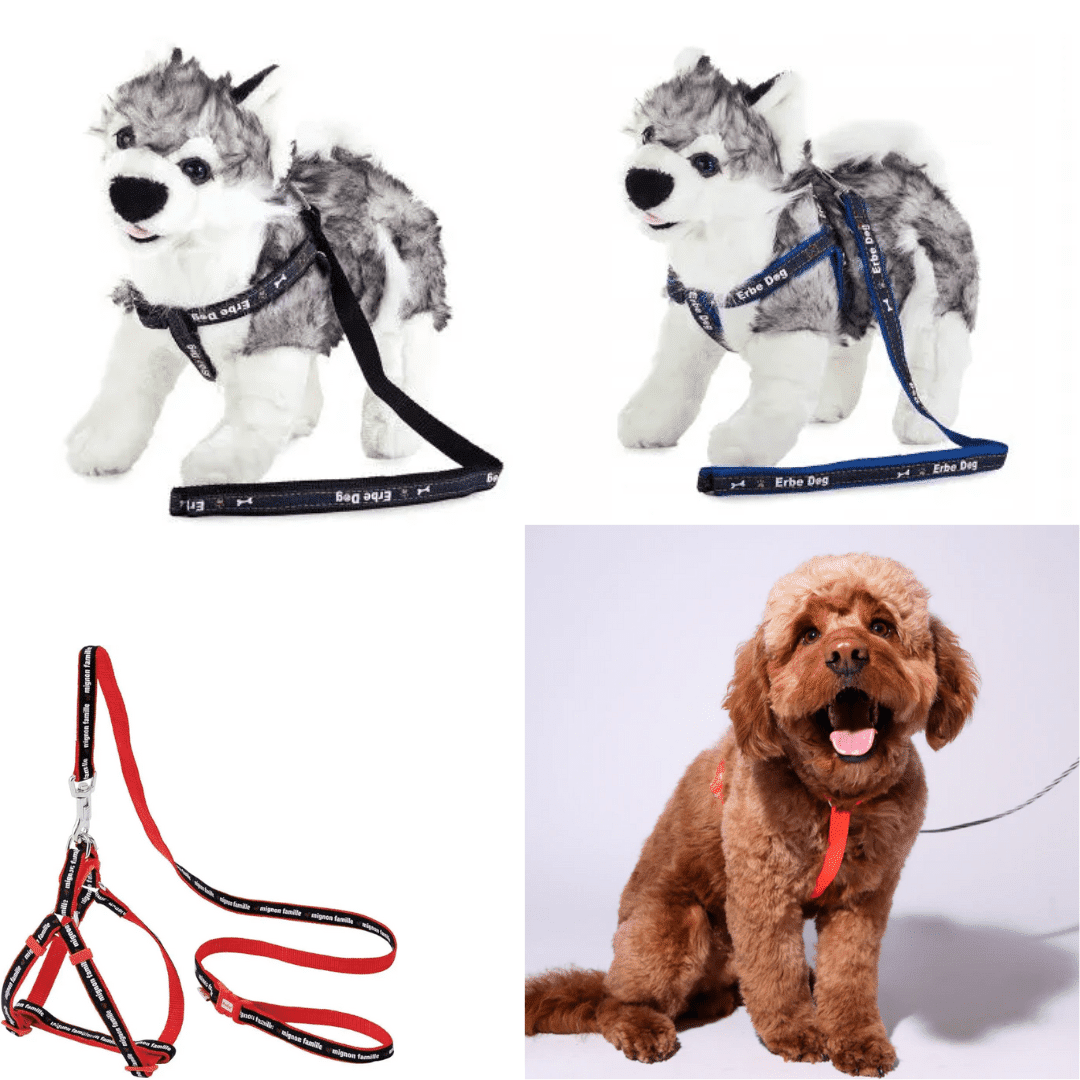 Harnais de poitrine ajustable pour chiens de grande taille (colleur aléatoire)