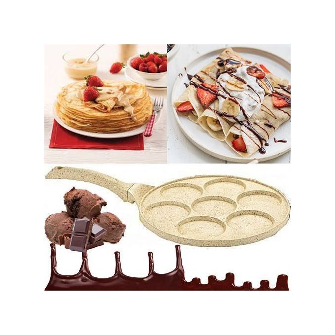 Cuisinez avec Facilité  Poêle à Crêpes Polyvalente 7 en 1