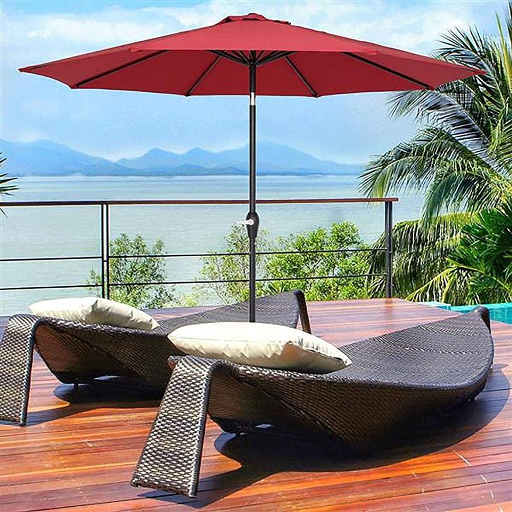 Protégez-vous du soleil avec style grâce à notre Parasol Inclinable et sa Manivelle (couleur aléatoire) thumbnail 3