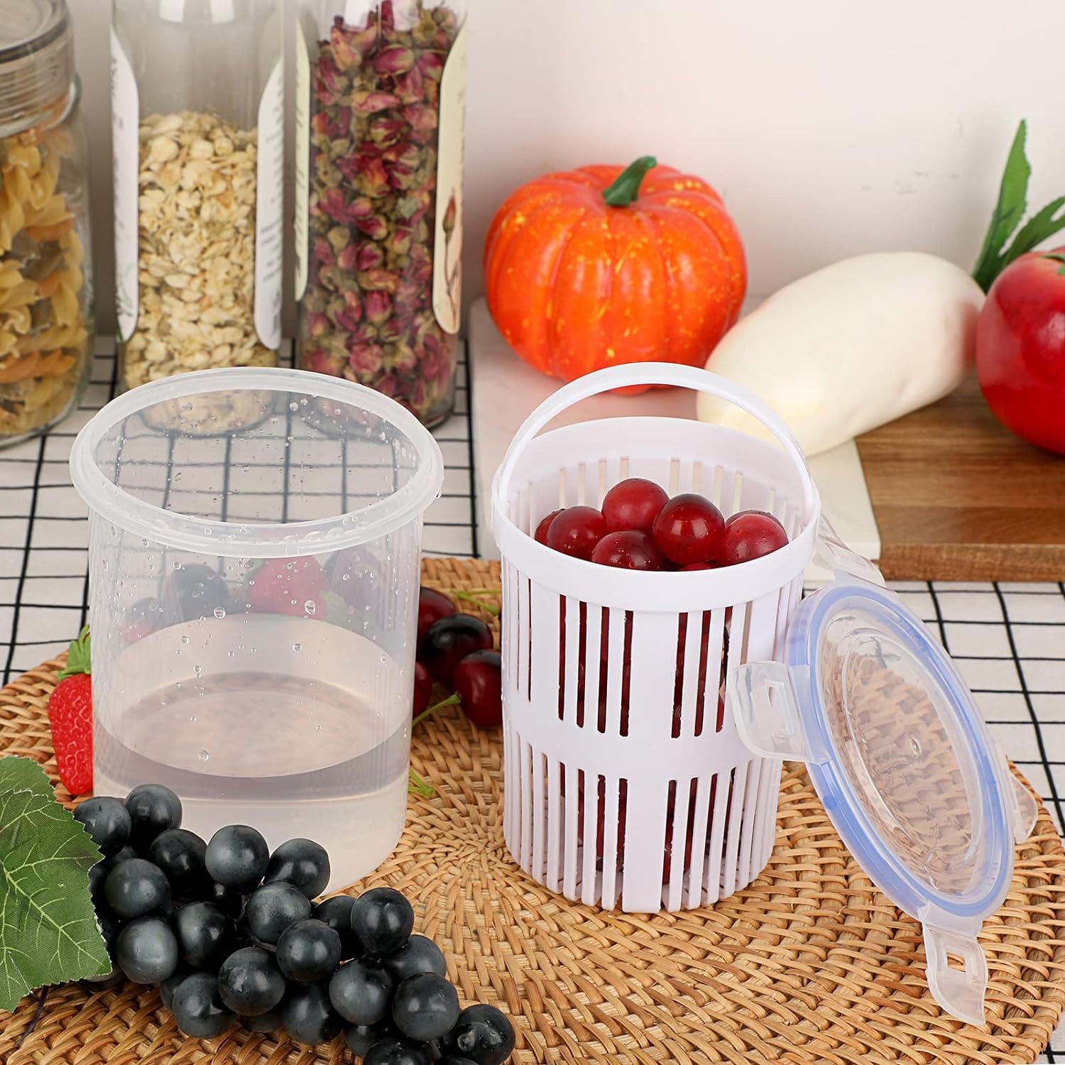 Pot à Cornichons avec Passoire Intégrée pour une Conservation Pratique thumbnail 3