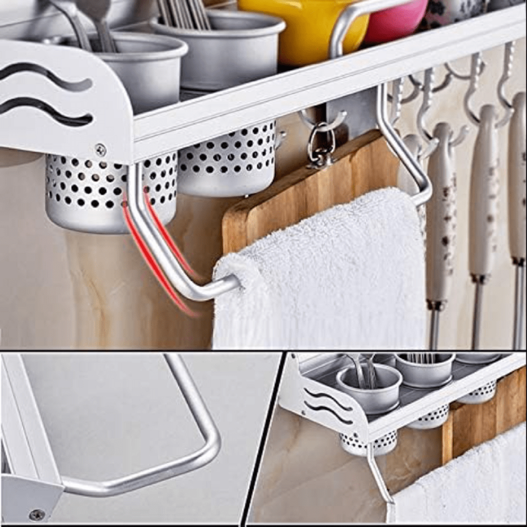 Support Mural en Aluminium pour Cuisine Organisation Élégante thumbnail 3