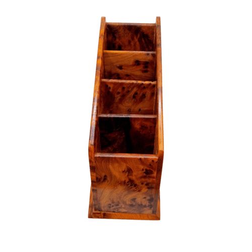Porte des Stylos Fabriqué en Bois de Thuya Fabrication Artisanale