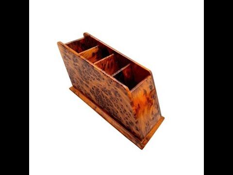 Porte des Stylos Fabriqué en Bois de Thuya Fabrication Artisanale thumbnail 4