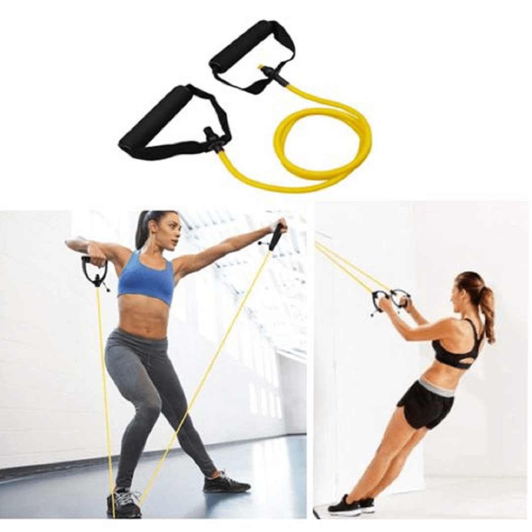 Bande Élastique Avec Poignées, Corde De Traction, Exercice De Fitness, Yoga ( Couleur Aléatoire )