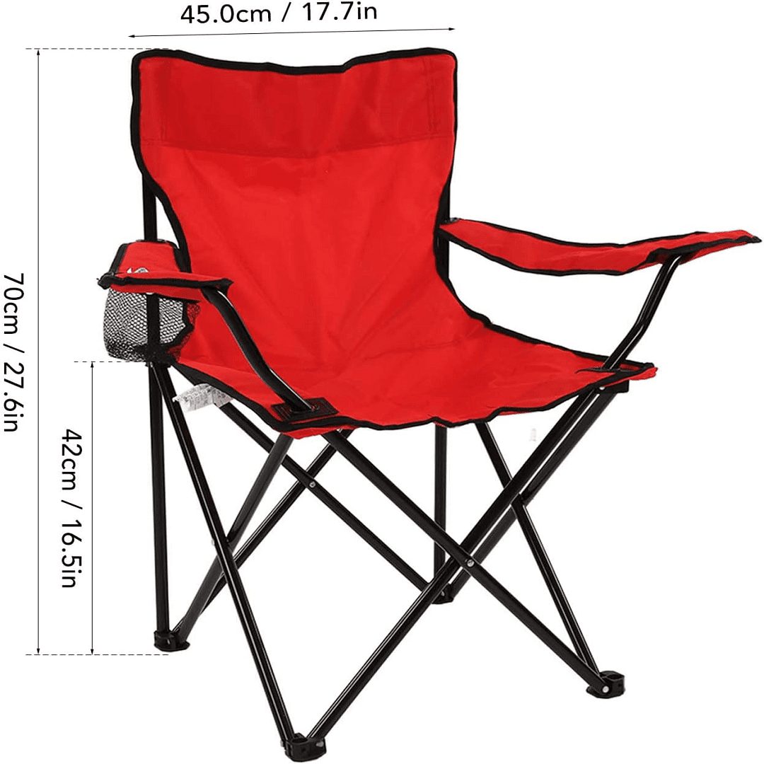 Ensemble de 2 chaises rouges et verte avec porte-gobelet thumbnail 2