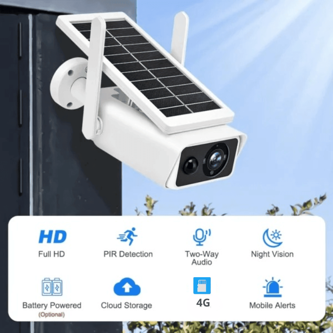 Caméra Solaire 4MP Wifi Extérieur avec Vision Nocturne et Détection PIR thumbnail 1