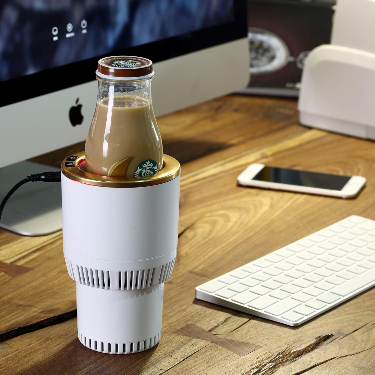 Mini Réfrigérateur De Voiture Portable Intelligent Pour Boisson, Lait Café, Thé 12v (couleur Aléatoire) thumbnail 1