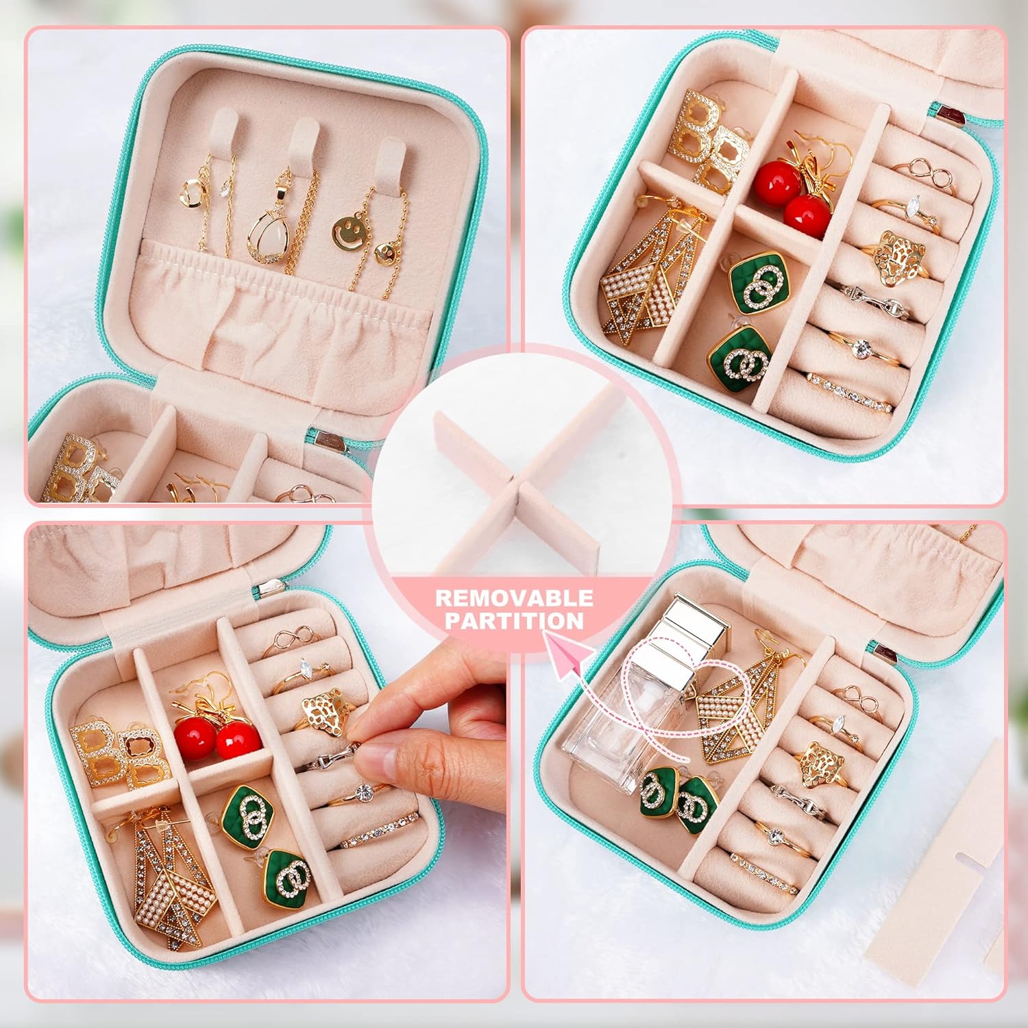 Boîte de Rangement de Bijoux pour Femmes (Couleur Aléatoire) thumbnail 4