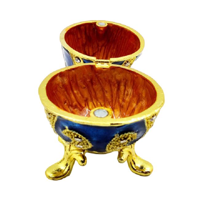 Élégante Boîte à Bijoux en Métal Peinte à la Main Oeuf de Luxe de 6.5 x 9.5 cm (Couleur Aléatoire) thumbnail 4
