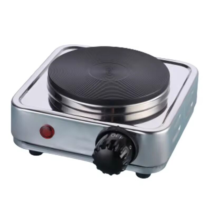 Mini Plaque Chauffante Portable Électrique Inox 500W 1 Feu ,Élégance et Praticité thumbnail 2
