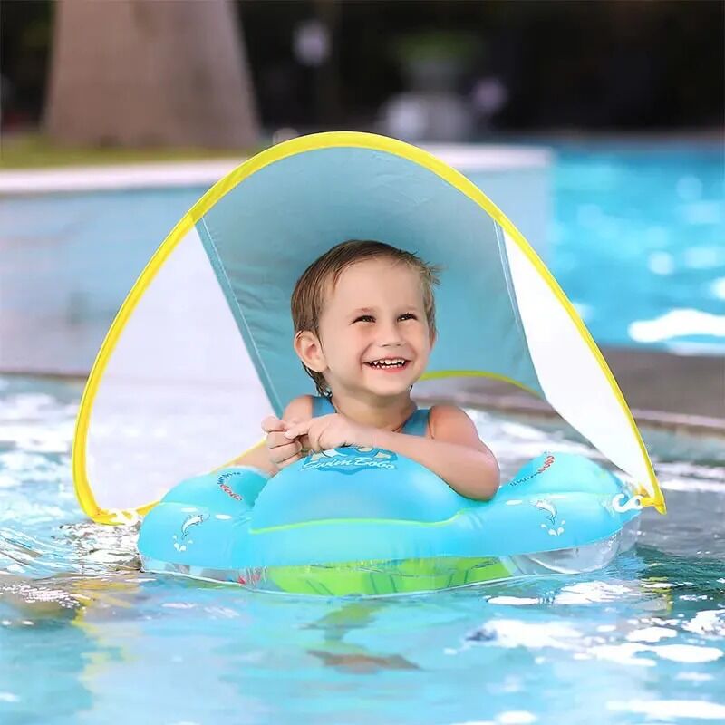 Bouée de Natation gonflable flottant pour bébé avec parasol