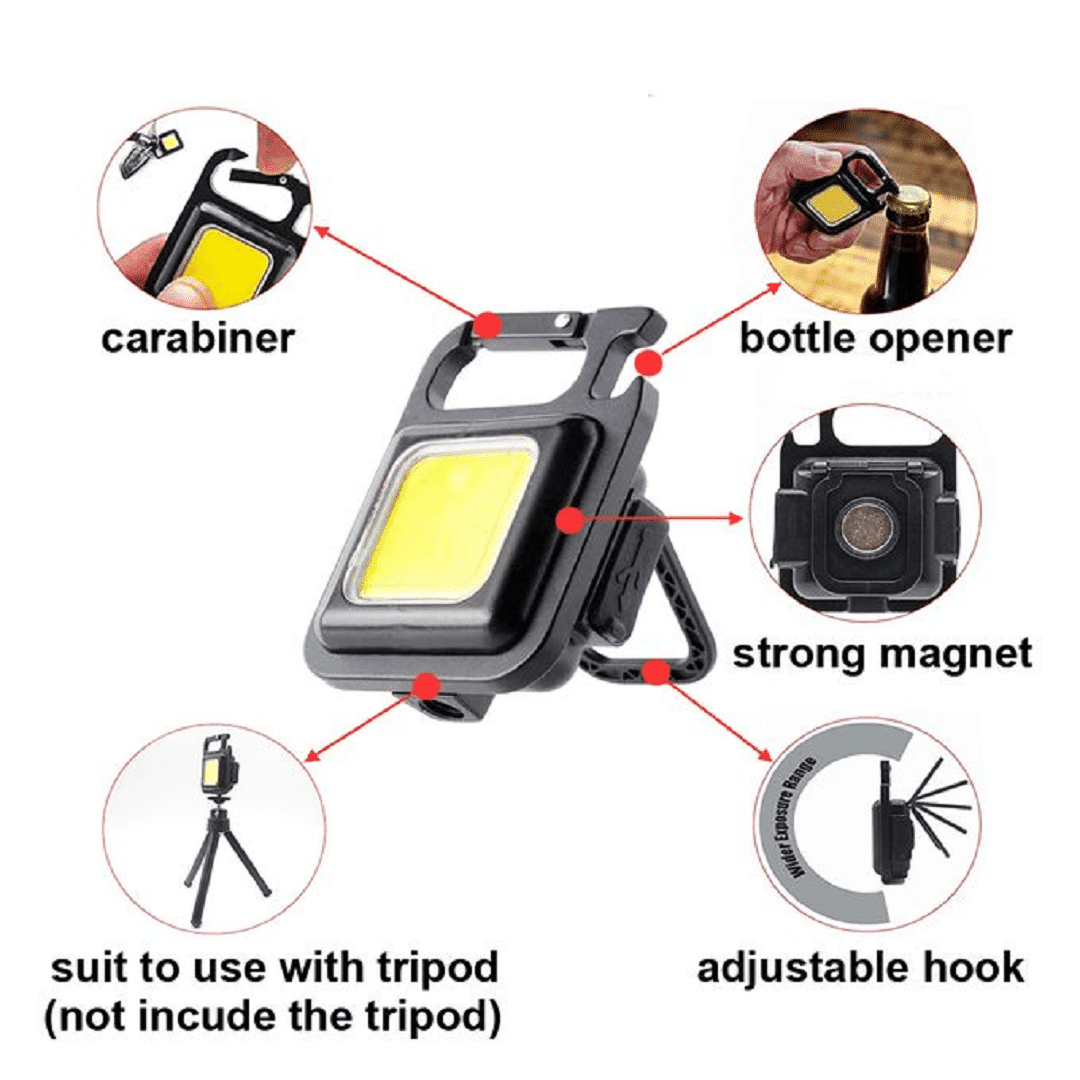 Mini Lampe De Poche USB Rechargeable Multifonctionnelle Avec Aimant