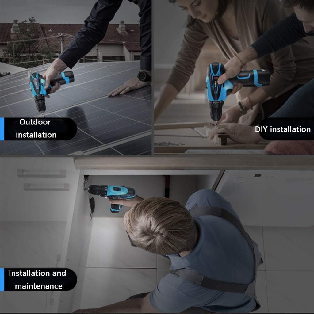 Kit d’Outils de Réparation Électrique Multifonctionnel avec Perceuse pour la Maison et l’Atelier