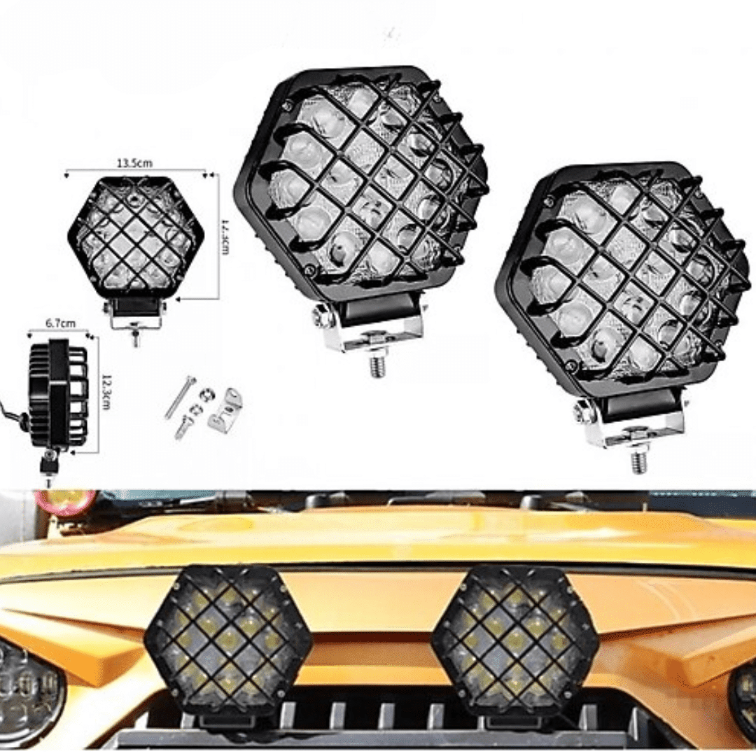 Projecteur LED 48W étanche, faisceau concentré, idéal pour voiture, camion, bateau et 4×4 1pcs