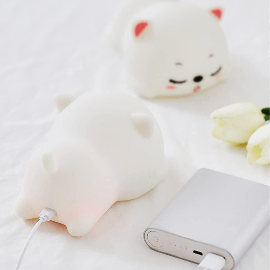 Lampe de nuit en silicone “chat ronfleur”, veilleuse originale et apaisante thumbnail 4