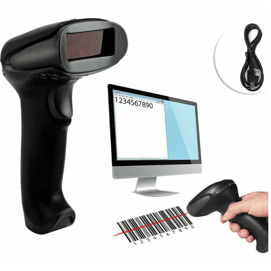 Scanner de Code-Barres Sans Fil avec Technologie Laser Automatique thumbnail 1