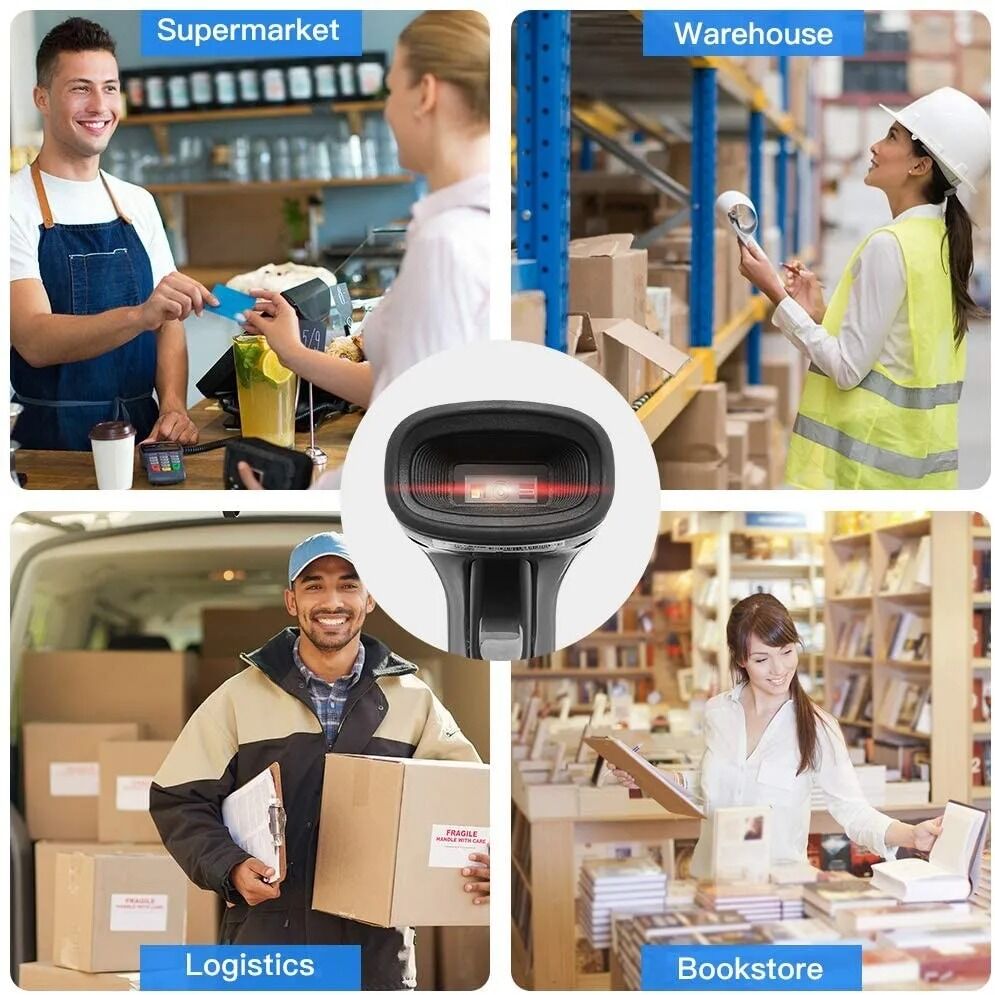 Scanner de Code-Barres Sans Fil avec Technologie Laser Automatique thumbnail 3