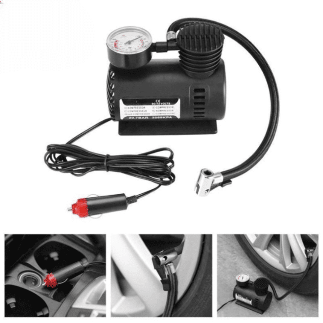 Mini compresseur d’air portable 12V 250 Psi pour pneus de voiture thumbnail 4
