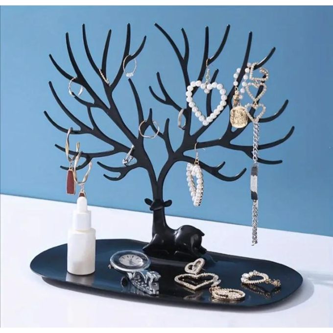 Élégance Naturelle Présentoir à Bijoux en Forme de Cerf pour Boucles D’oreilles et Colliers