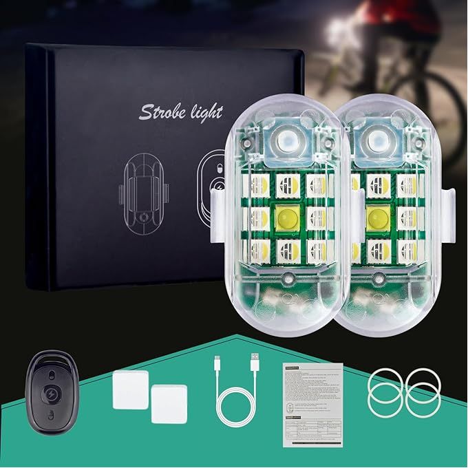 Éclairez la route avec style Lumière stroboscopique LED pour moto voiture vélo
