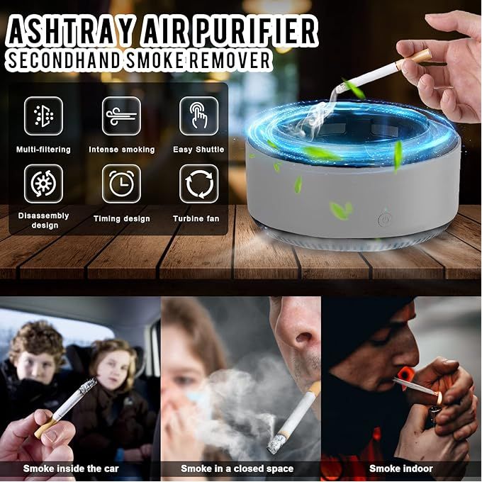 Un air pur en toutes circonstances Cendrier électronique sans fumée avec filtre thumbnail 4