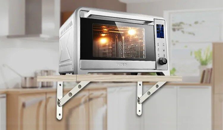 Élégance en Acier Inoxydable Support d’Étagère Murale en Forme de L pour un Rangement Chic