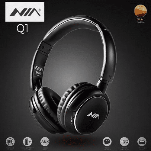 Casque Q1 avec Bluetooth et Lecteur Micro SD