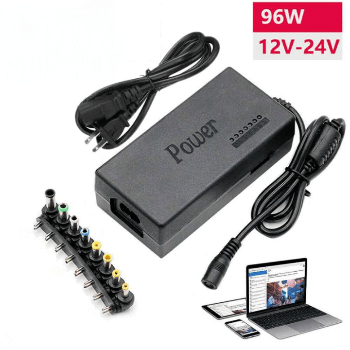 Power Adapter 12v 15v 16v 19v 20v 24v 70w 96w 120w Alimentation Universal 8×1