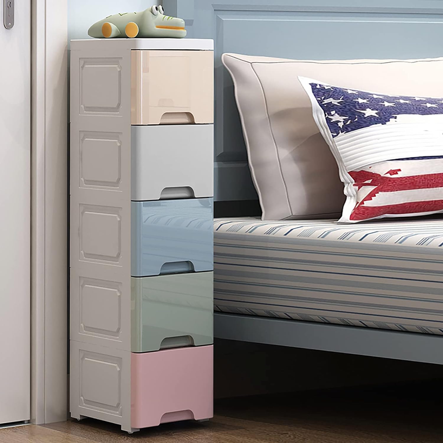 Armoire Multicouche en Plastique 5 Étagères (couleur aléatoire) thumbnail 1