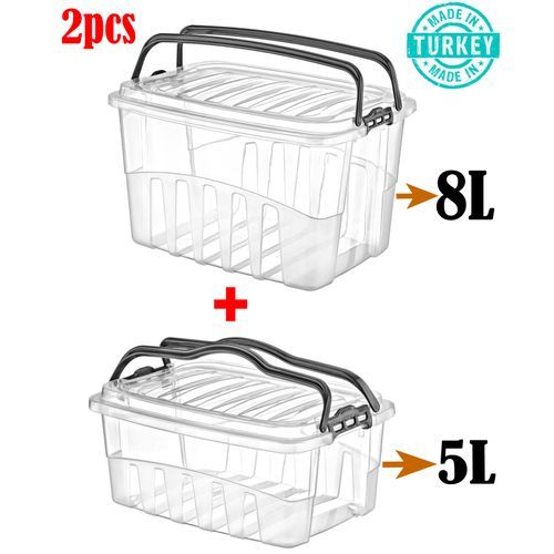 Paire de paniers rectangulaires pour pique-nique en plein air