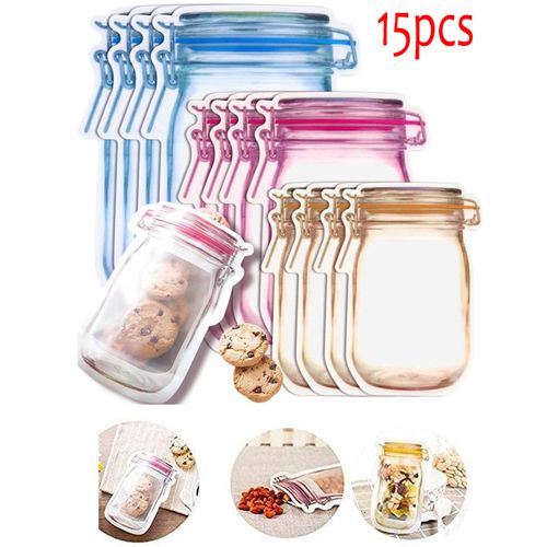 15pcs Sacs et Bouteilles Réutilisables, Votre Allié en Cuisine thumbnail 1