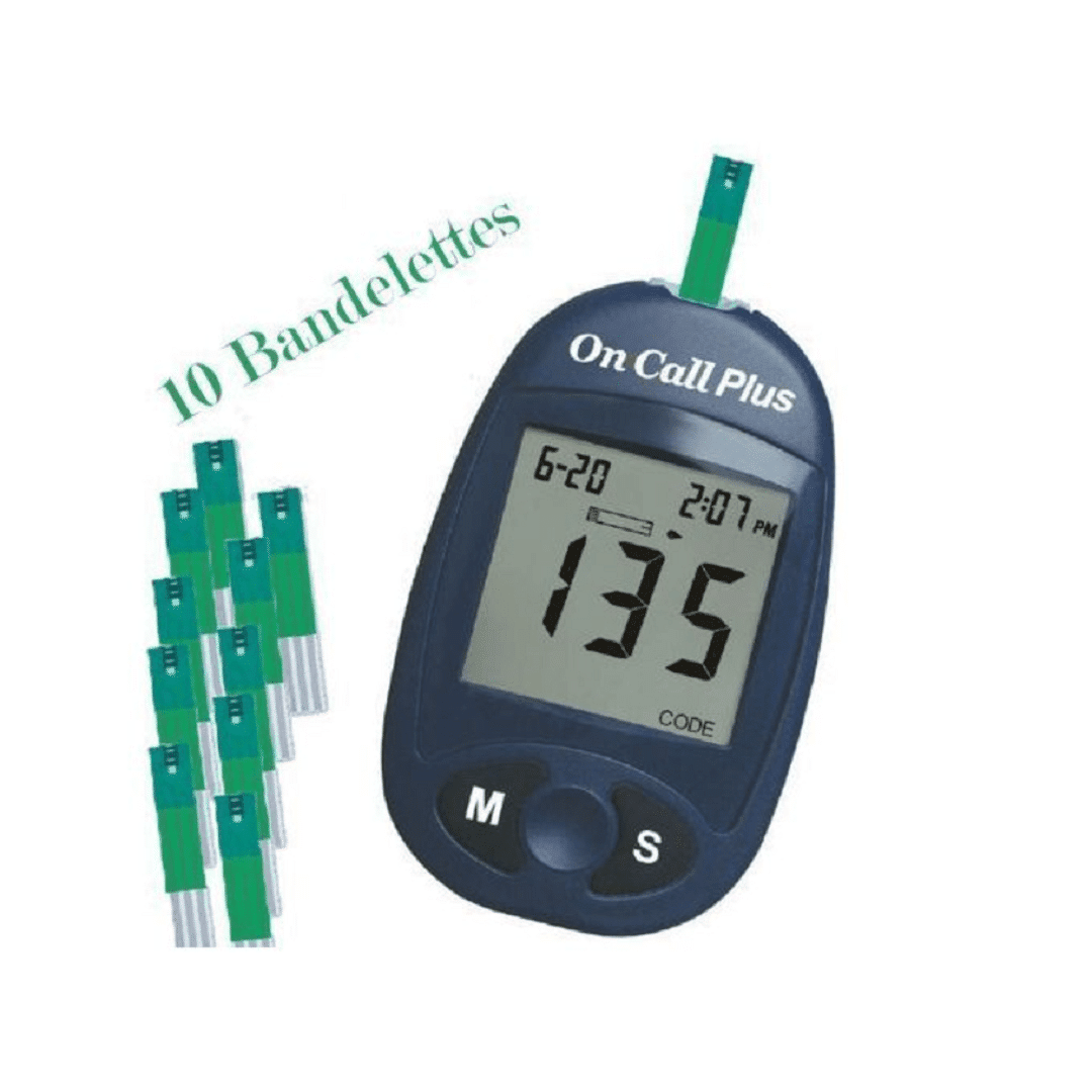Appareil de contrôle glycémie avec 10 Pcs de Bandelettes