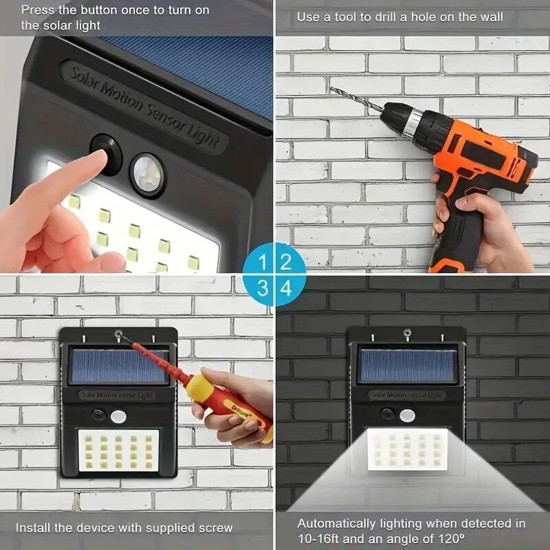 Mini Projecteur solaire LED rechargeable pour jardin – camping – randonnée – étanche thumbnail 3