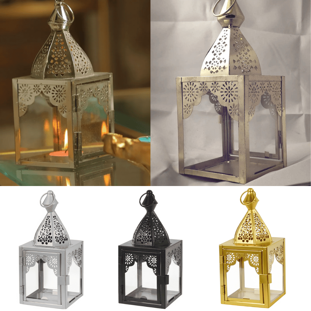 Bougeoir Style nordique, lanterne à vent, support pour lampe de bureau (couleur aléatoire) thumbnail 1