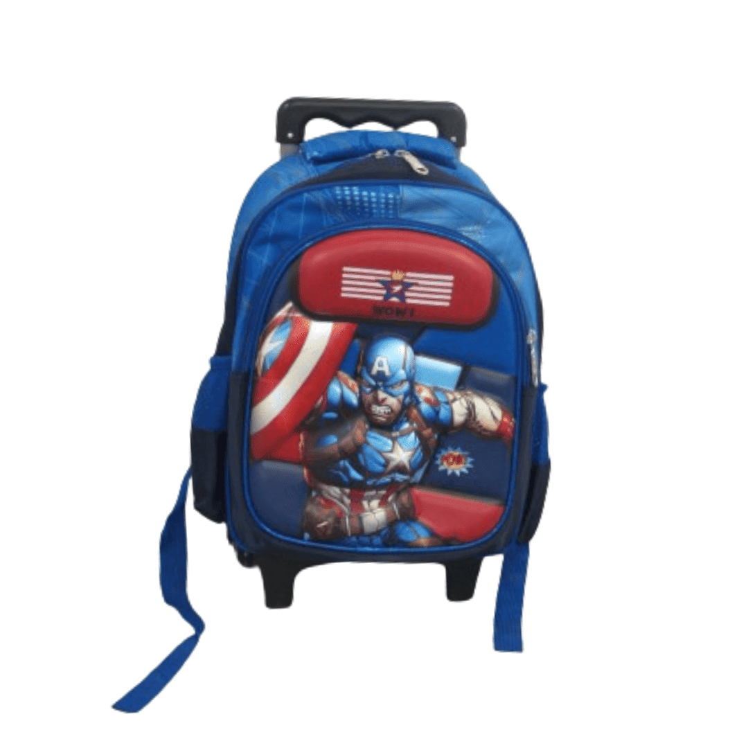 Sac à Dos d’école à Roulettes Capitaine Amérique pour Enfants thumbnail 2