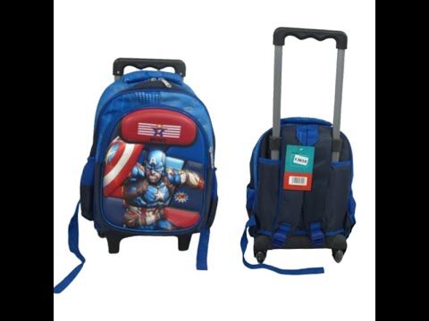 Sac à Dos d’école à Roulettes Capitaine Amérique pour Enfants thumbnail 3