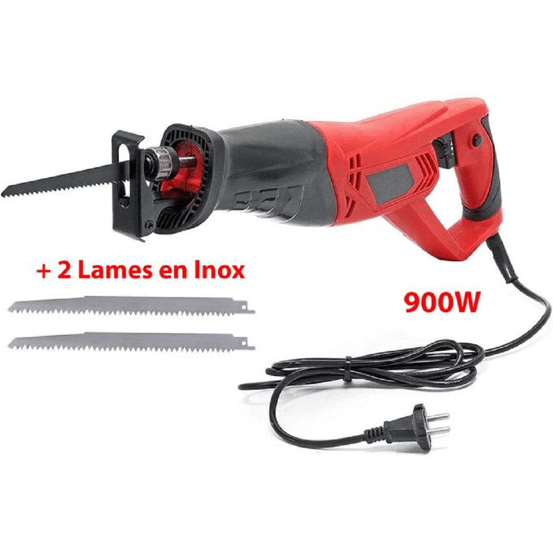 Scie Sabre Electrique 900W, Scie alternative Usage universel avec 2 Lames