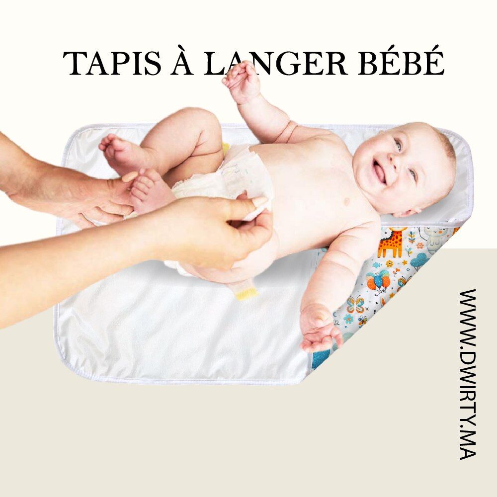Tapis à Langer Bébé Imperméable Jungle en fête 50x80 cm thumbnail 4