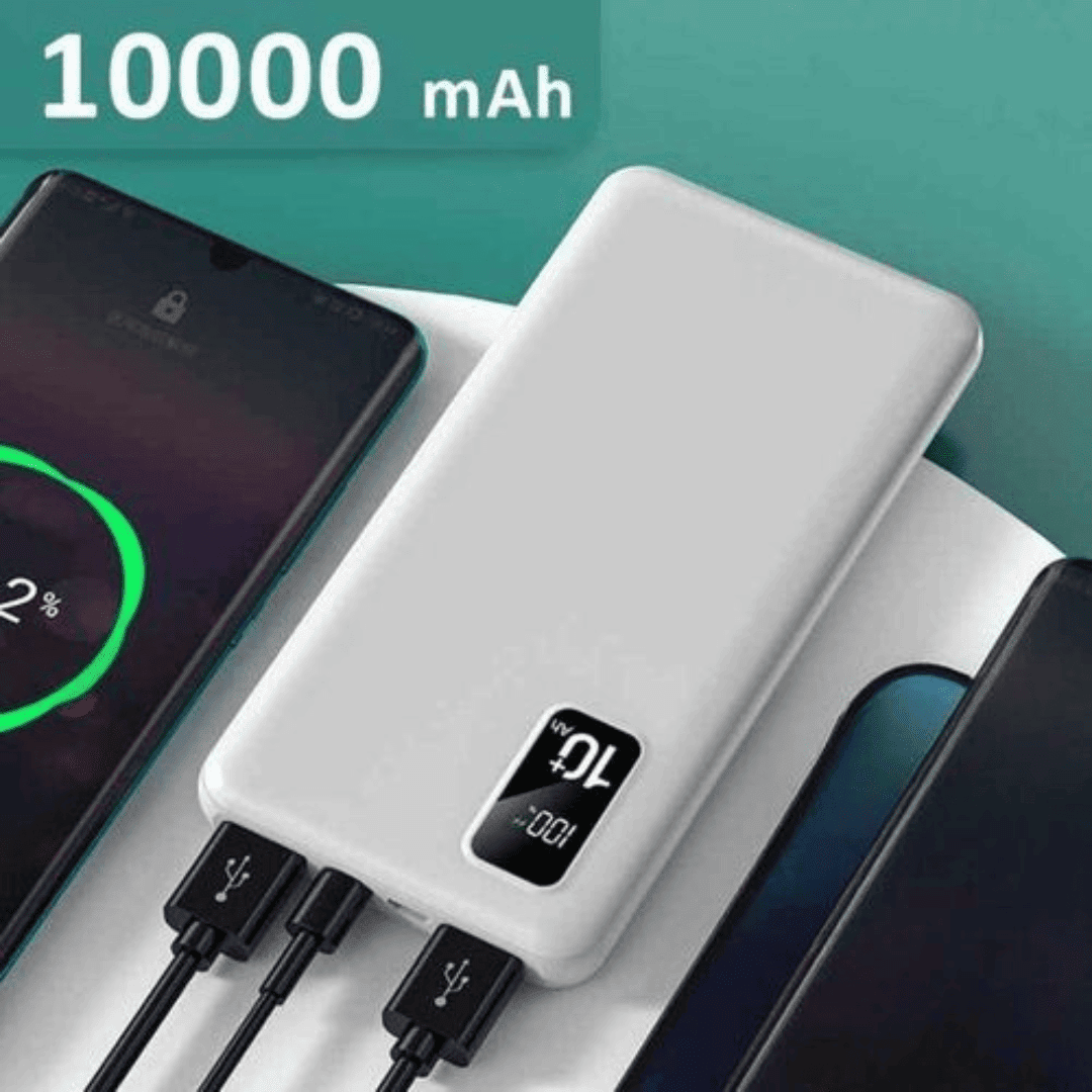 Batterie externe 10000mAh avec 4 câbles USB