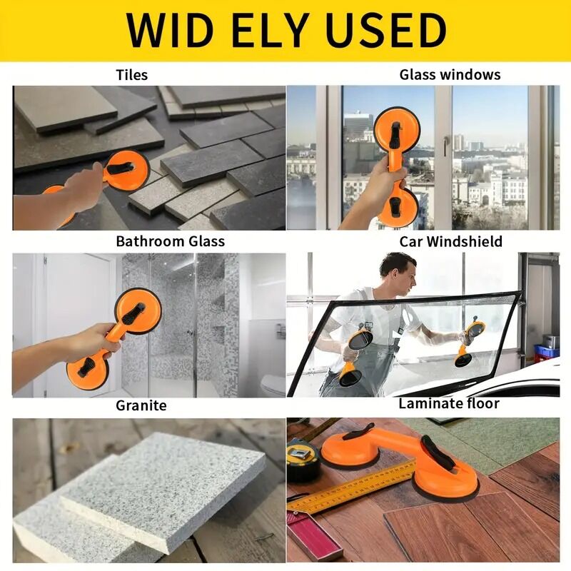 Ventouse à Triple avec Poignée Ergonomique pour Soulever Facilement et la fenêtre, le carrelage, le granit